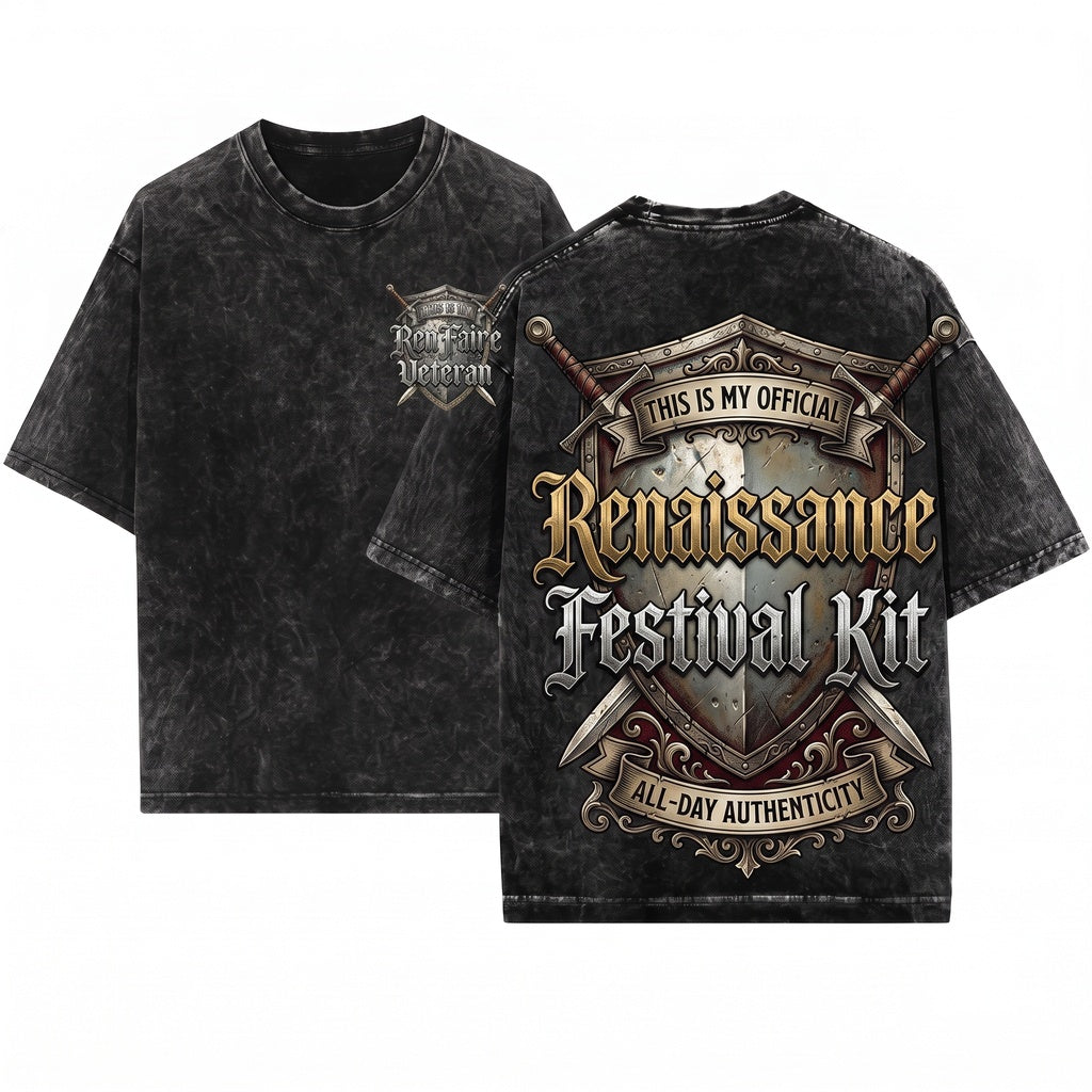 This Is My Renaissance Faire Costume Funny Medieval Festival Graphic Apparel Unisex Wash T-Shirt