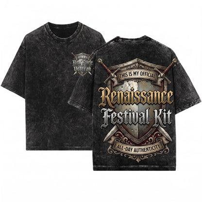 This Is My Renaissance Faire Costume Funny Medieval Festival Graphic Apparel Unisex Wash T-Shirt
