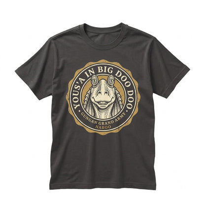 Vintage Jar Jar Binks Graphic Double-Sided Retro Sci-Fi Comedy Meme Cotton Top Unisex TShirt