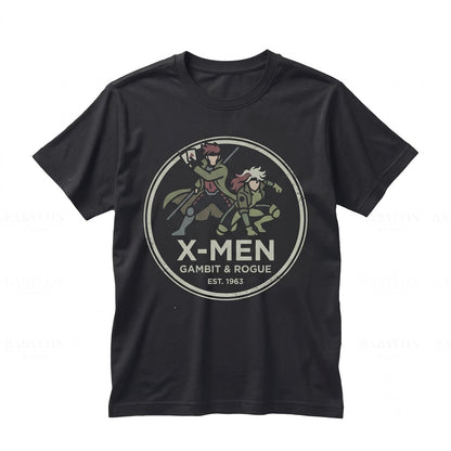 Vintage Gambit and Rogue Mutant Superhero Retro 90s Comic Graphic Gift Unisex TShirt