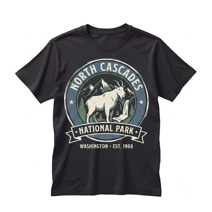 North Cascades National Park Washington Mountain Hiking Vintage Alpine Nature Outdoor Adventure Gift Unisex TShirt