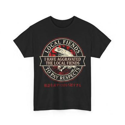 I Have Aggravated The Local Fiends Funny Frog Vintage Japanese Graphic Unisex TShirt