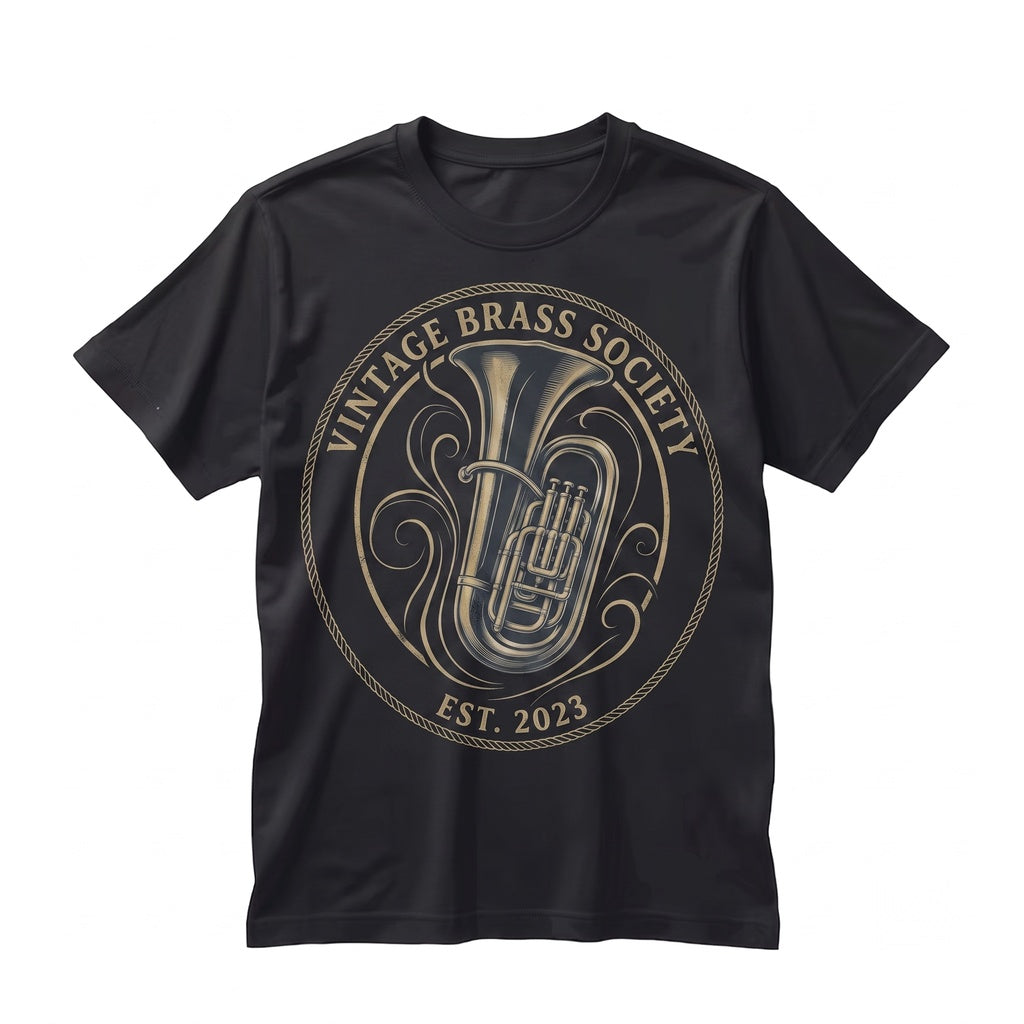 School Marching Brass Band Euphonium Player Faux Gold Graphic Musician Gift Apparel Unisex TShirt