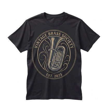 School Marching Brass Band Euphonium Player Faux Gold Graphic Musician Gift Apparel Unisex TShirt