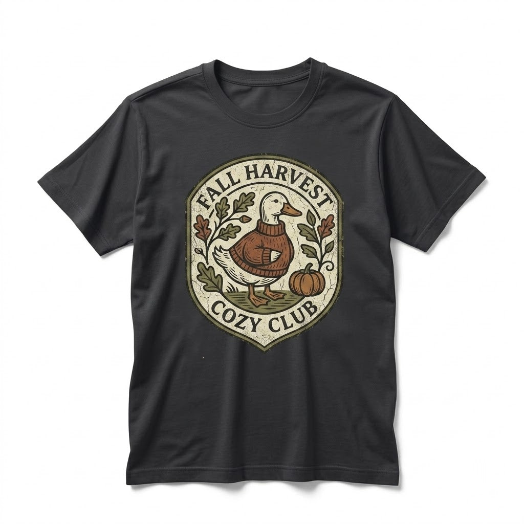 Silly Goose Fall Autumn Cozy Pumpkin Coffee Gourd Thanksgiving Halloween Graphic Vibes Unisex TShirt