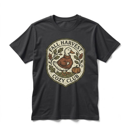 Silly Goose Fall Autumn Cozy Pumpkin Coffee Gourd Thanksgiving Halloween Graphic Vibes Unisex TShirt