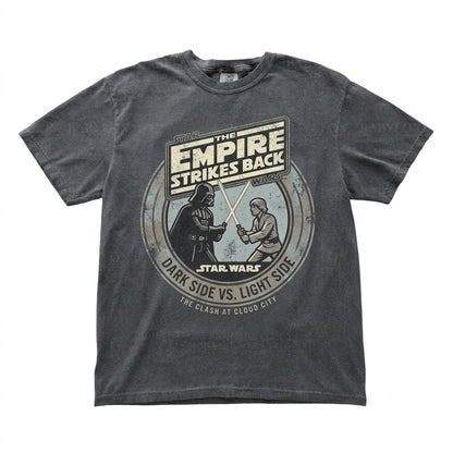 Vintage Galactic Empire Movie Poster Retro Sci-Fi Dark Lord Jedi Knight Fan Gift Graphic Unisex TShirt