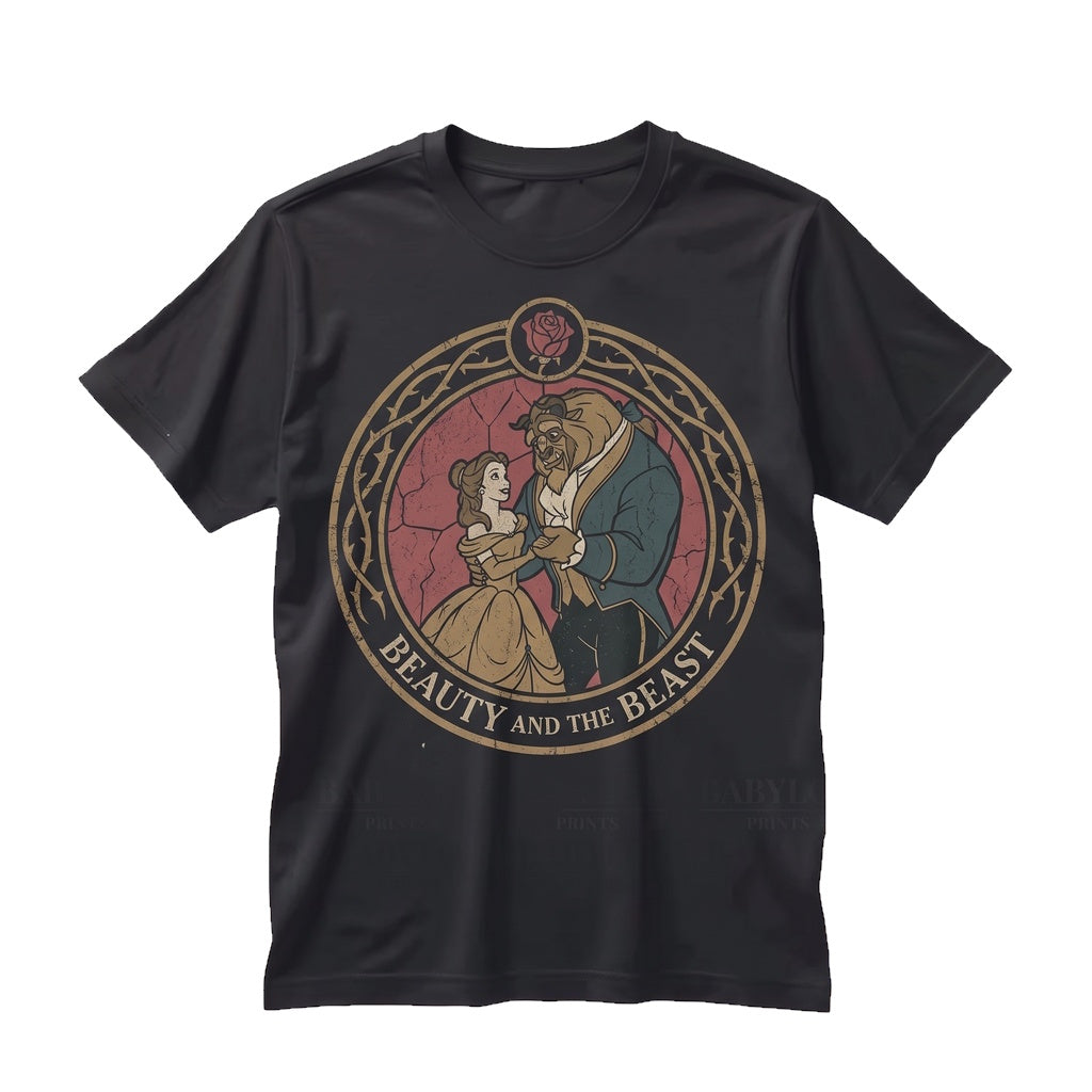 Oversized Beauty Beast Princess Belle Tale as Old Time Disneyworld Vacation Graphic Unisex TShirt