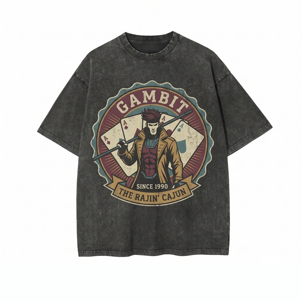 Oversized Mutant Kinetic Playing Cards Graphic Comic Strip 90s Vintage Apparel Unisex TShirt