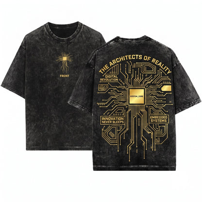 Computer Geek CPU Processor PCB Board Print Gamer Programmer Tech Lover Gift Unisex Wash T-Shirt