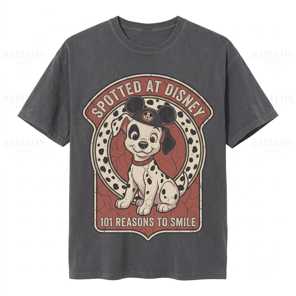 Retro Vintage Dalmatian Spotted Puppy Dog Graphic Cute Lover Gift Unisex TShirt