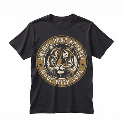 Vintage Retro Snow Tiger Graphic Wild Cat Lover Dark Animal Print Gift Unisex TShirt