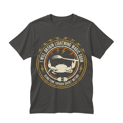 I Will Obtain Lightning Magic Soon Funny Vintage Japanese Crab Graphic Unisex TShirt