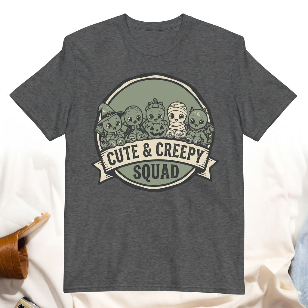 Kawaii Halloween Octopus Graphic Witch Vampire Pumpkin Mummy Bat Unisex TShirt
