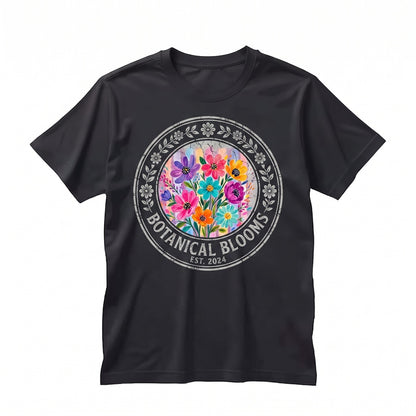 Wildflower V-Neck Botanical Nature Lover Gift Colorful Floral Apparel Unisex TShirt