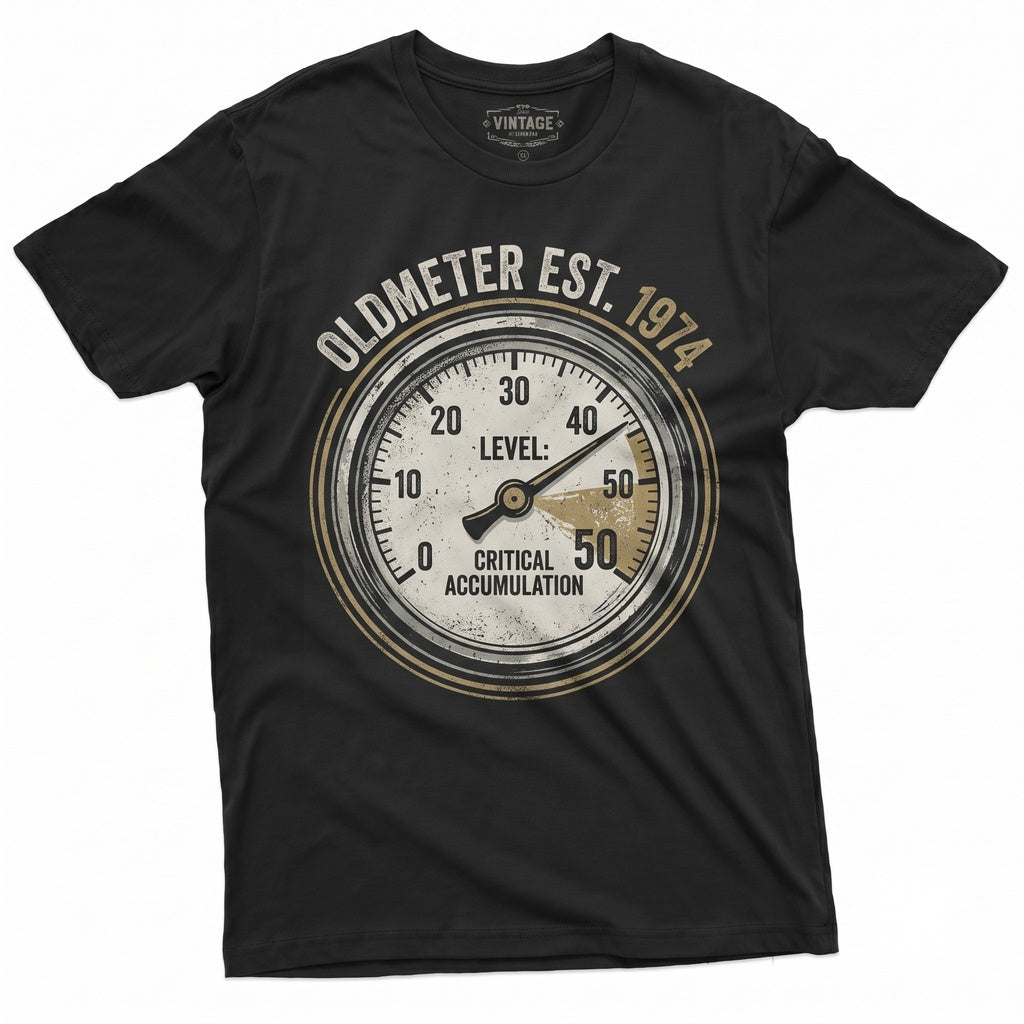 Oldometer 30th Birthday Gift Funny Speedometer Turning Thirty Gag Party Mens Womens Graphic Unisex TShirt