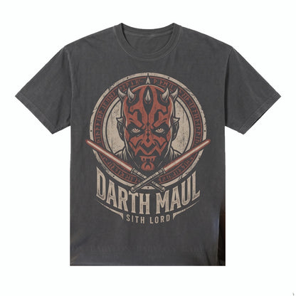 Vintage Darth Maul Shadow Lord Graphic Cotton Apparel, Phantom Menace Retro Dark Side Unisex TShirt