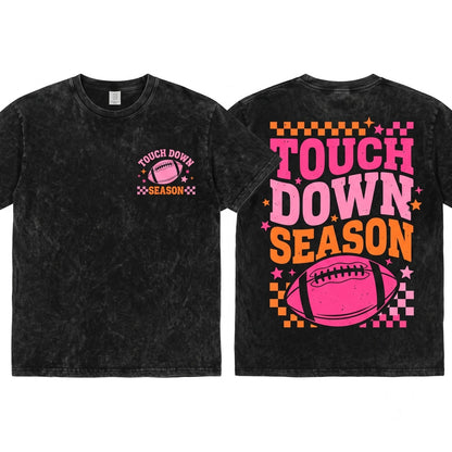 Touchdown Football Season Game Day Team Spirit Graphic Mom Unisex Wash T-Shirt