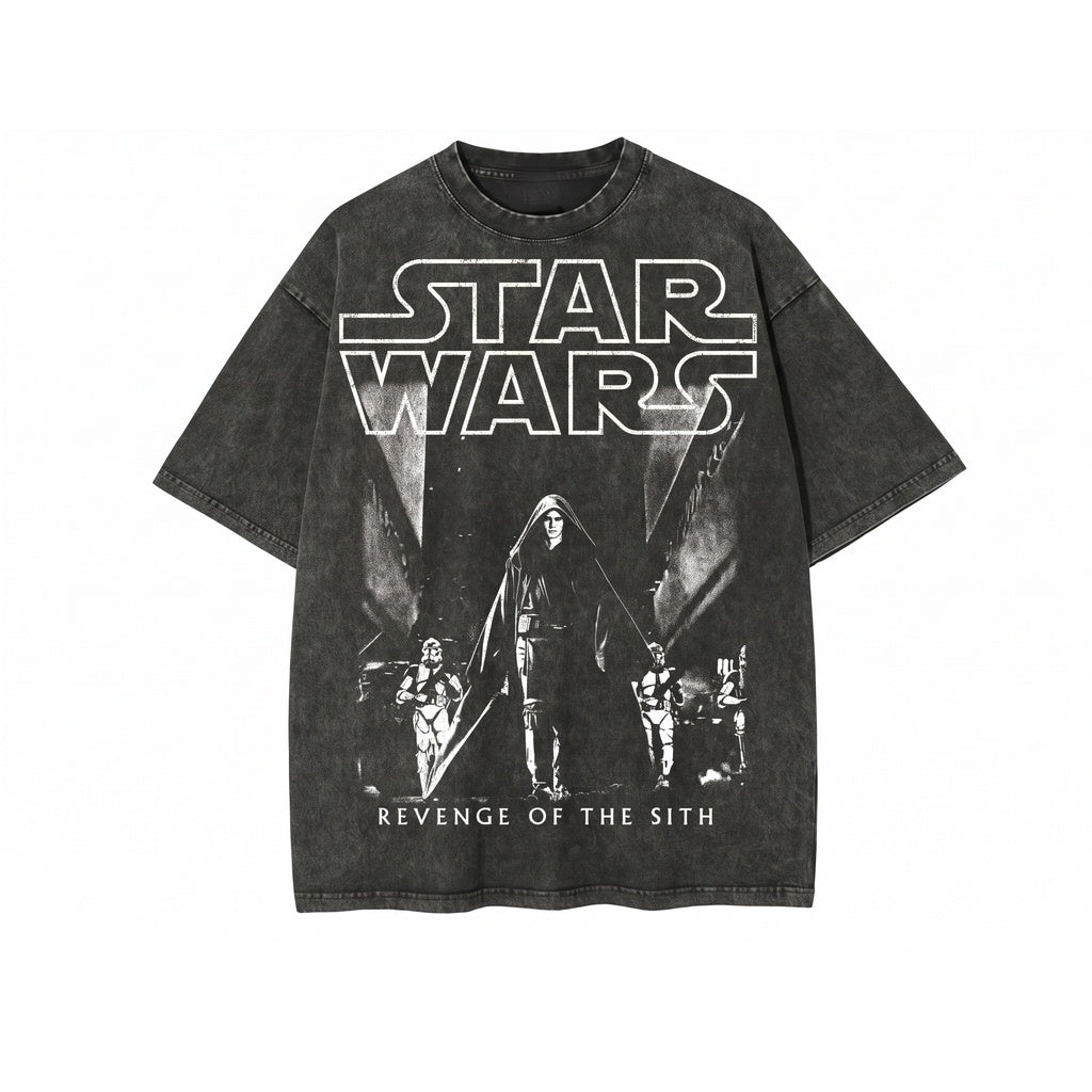 Oversized Anakin Revenge Sith Graphic Vintage Sci-Fi Dark Side Fallen Jedi Merch Gift Unisex TShirt