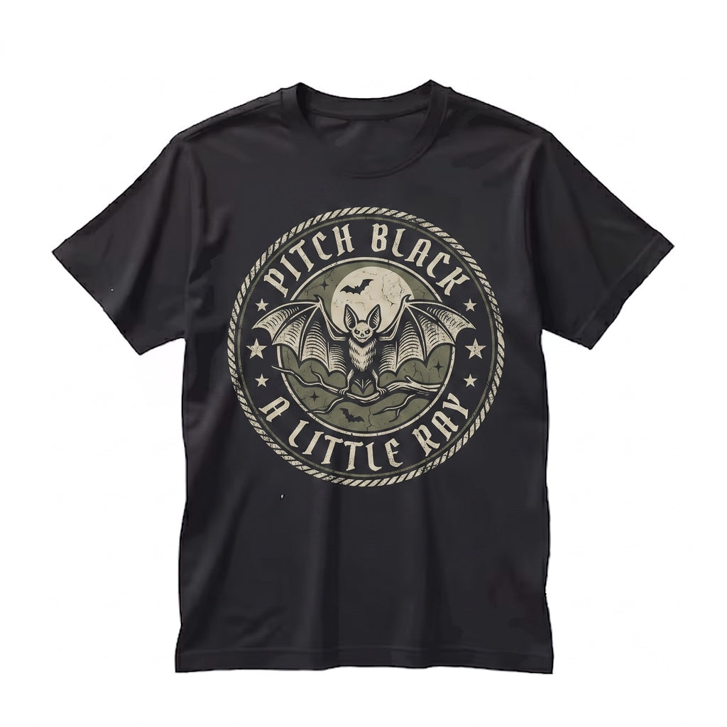 Just A Little Ray Of Pitch Black Sassy Funny Halloween Graphic Dark Humor Unisex TShirt