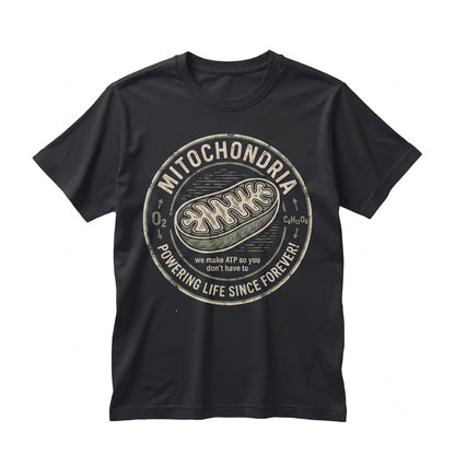 Vintage Mitochondria Science Biology Graphic 90s Academic Cell Diagram Geek Lab Humor STEM Unisex TShirt
