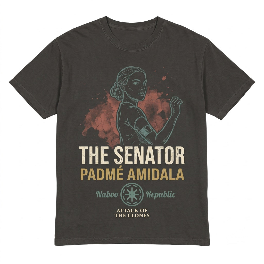 Vintage Padme Amidala Attack of the Clones Graphic Theme Park Vacation Gift Unisex TShirt