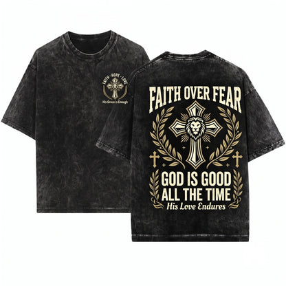 God Is Good Christian Faith Scripture Gospel Graphic Vintage Apparel Unisex Wash T-Shirt