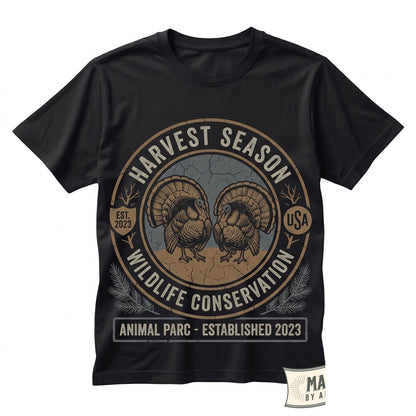 Turkey Vintage Wildlife Crewneck Rustic Farm Animal Sweater Thanksgiving Fall Top Country Nature Gift Cozy Retro Unisex TShirt