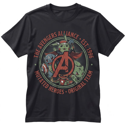 Superhero Pocket Monster Mashup Vintage Wash Graphic Retro Oversized Gamer Gift Unisex TShirt