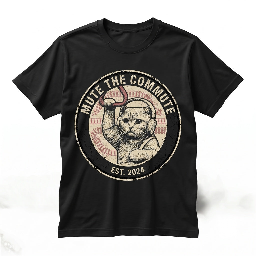Subway Cat Meme Funny Gen Z Joke Stupid Brainrot Kitten Lover Graphic Top Apparel Unisex TShirt
