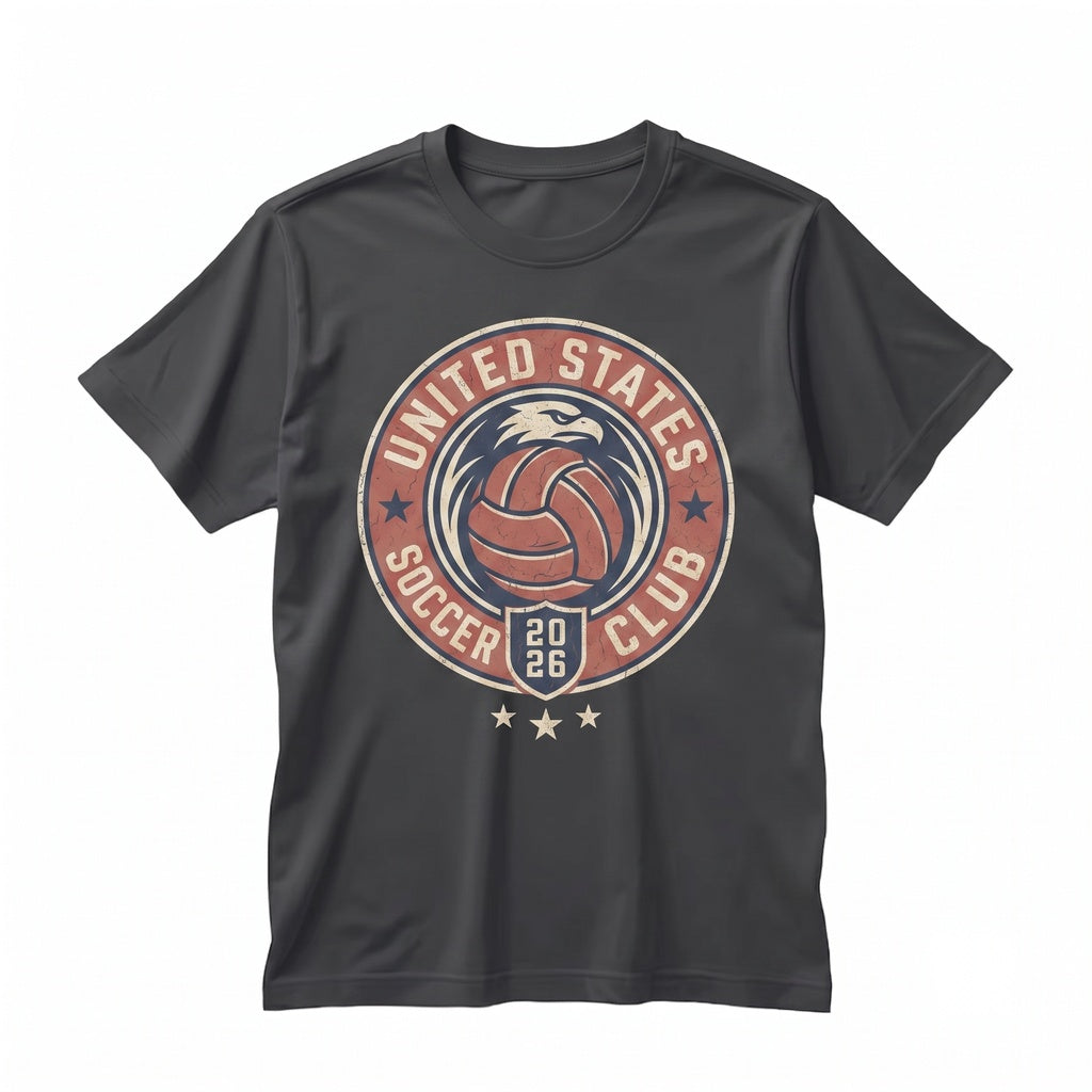 Vintage America Football Fan Sweatshirt, 2026 Tournament Graphic Crewneck Back Print Apparel Unisex TShirt