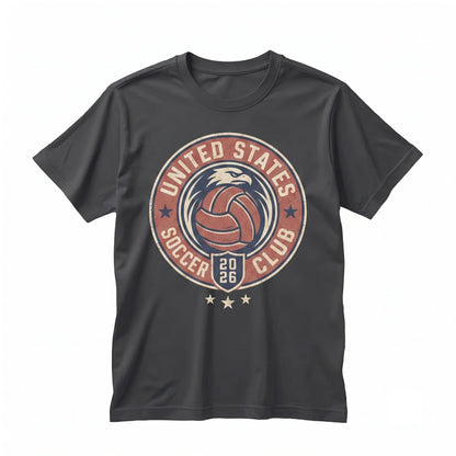 Vintage America Football Fan Sweatshirt, 2026 Tournament Graphic Crewneck Back Print Apparel Unisex TShirt