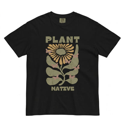 Plant Native Abstract Floral Design Sustainable Gardening Unisex TShirt