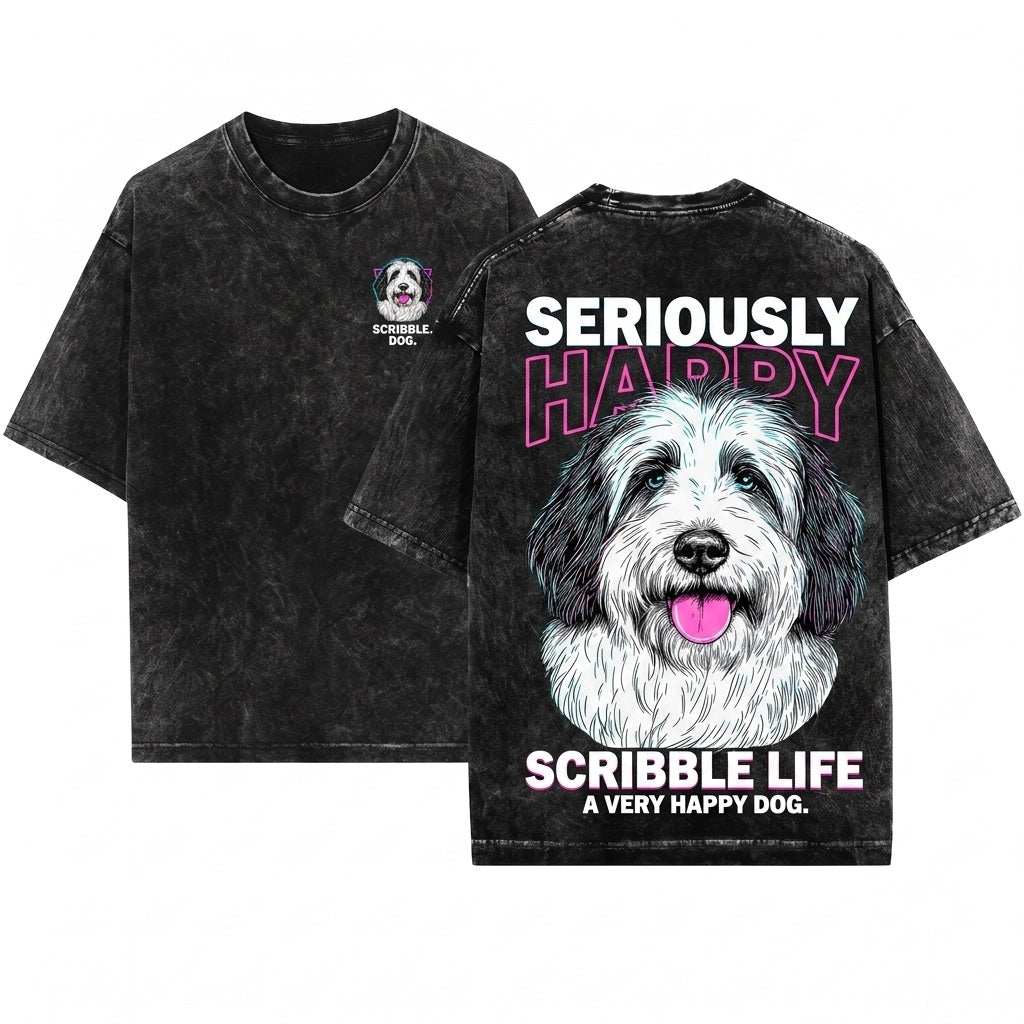 English Sheepdog Pet Breed Animal Lover Crewneck Top Unisex Wash T-Shirt