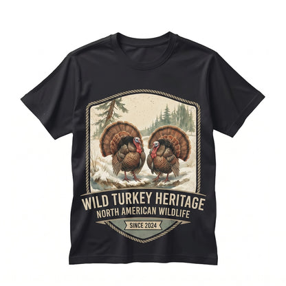 Turkey Vintage Wildlife Crewneck Rustic Farm Animal Sweater Thanksgiving Fall Top Country Nature Gift Cozy Retro Unisex TShirt