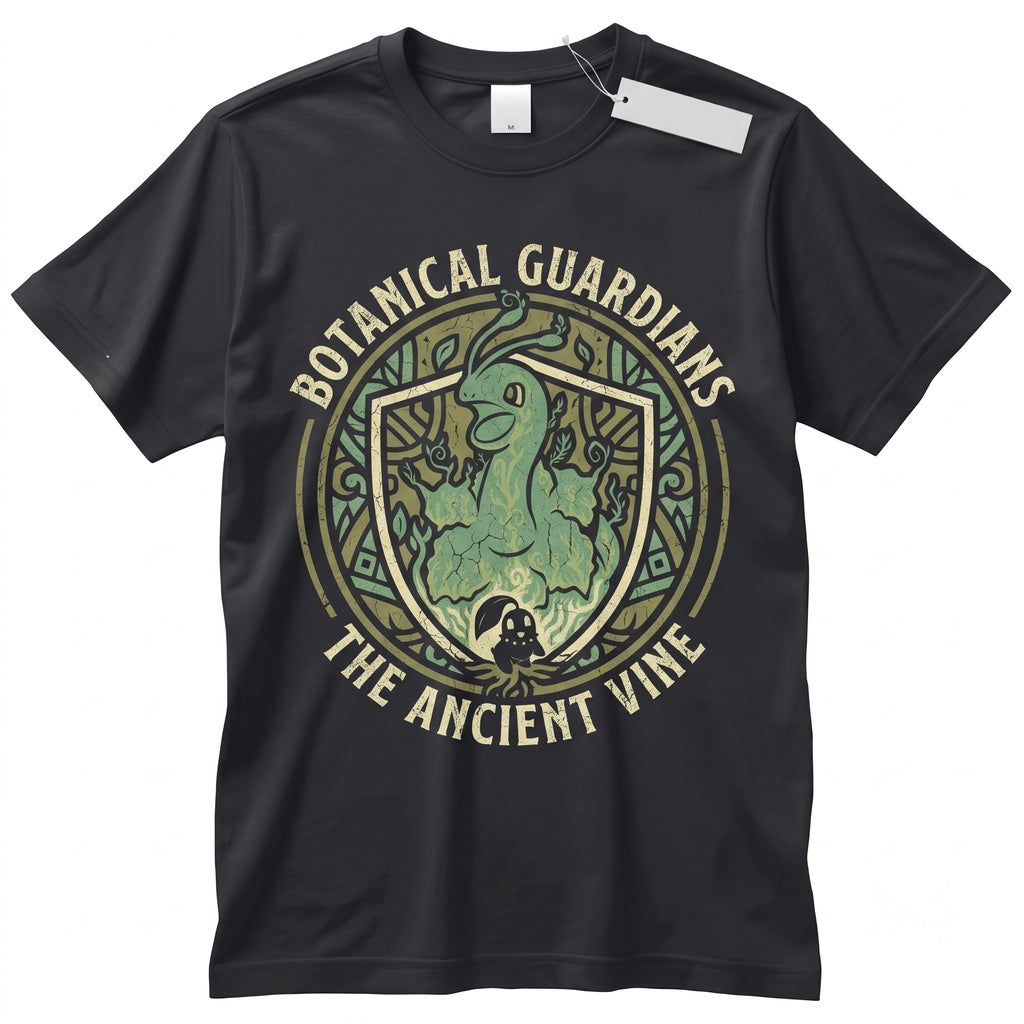 Vintage Y2K Botanical Leaf Monster Anime Sleeveless Graphic Gym Apparel Unisex TShirt