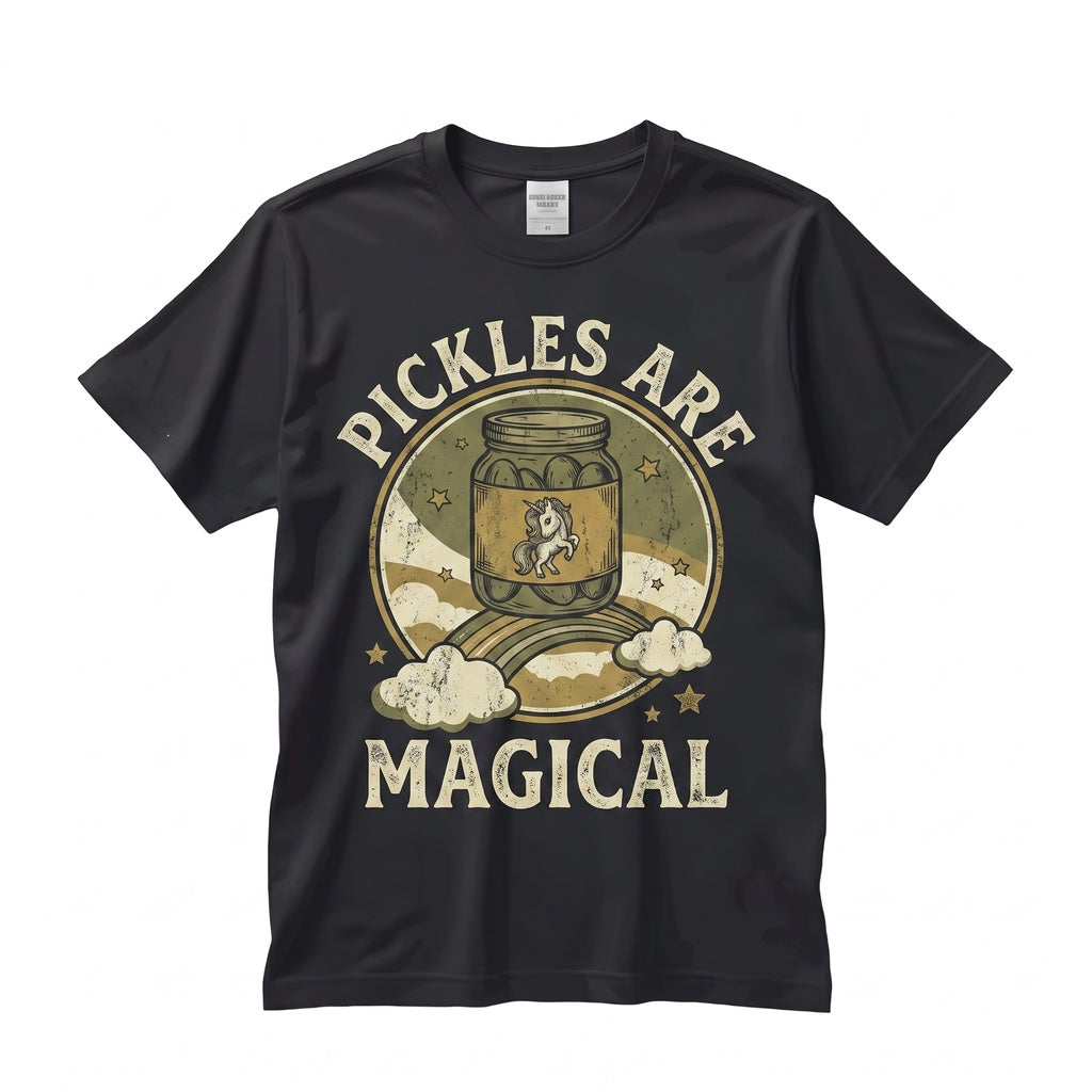 Pickles Are Magical Funny Unicorn Pickle Lover Cucumber Cute Birthday Present Halloween Party Costume Novelty Graphic Unisex