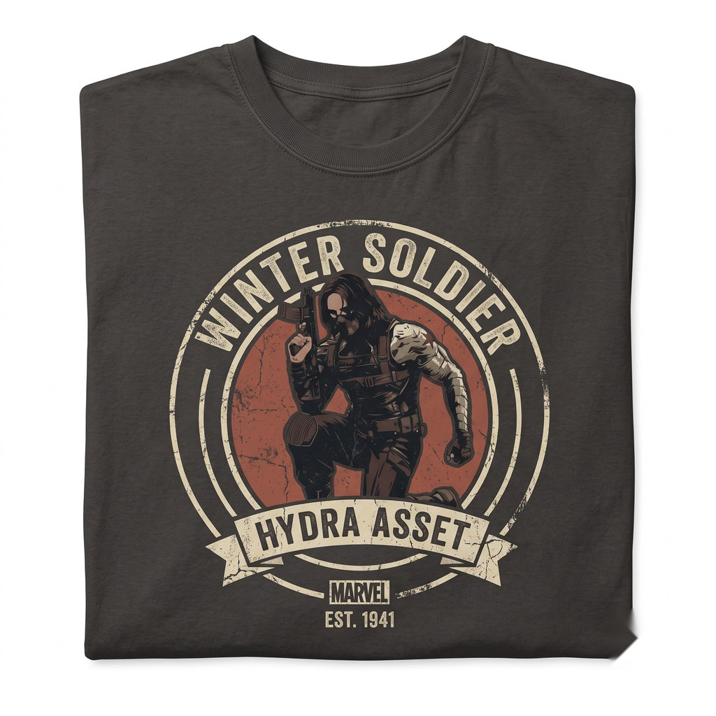 Vintage Bucky Barnes Retro Graphic Superhero Assassin Apparel, 1940s Comic Fan Merchandise, Cotton Unisex TShirt