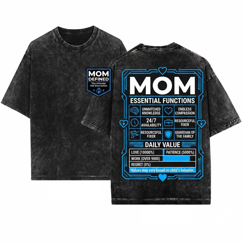 Funny Mom Nutrition Facts Cute Women Mothers Day Gift Idea Wife Birthday Present Best Mama Life New Mommy Christmas Unisex Wash