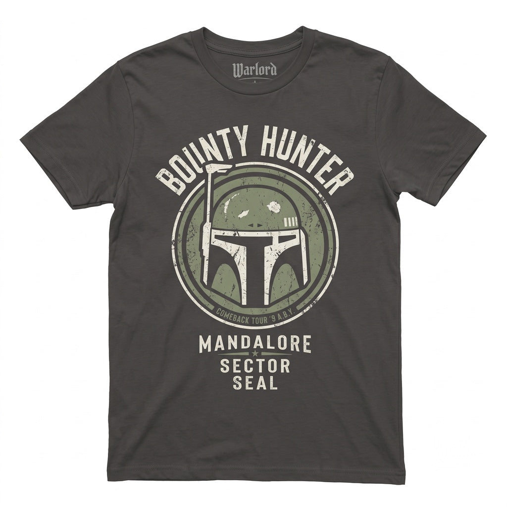 Sci-Fi Bounty Hunter Armored Warrior Helmet Vintage Graphic Unisex TShirt