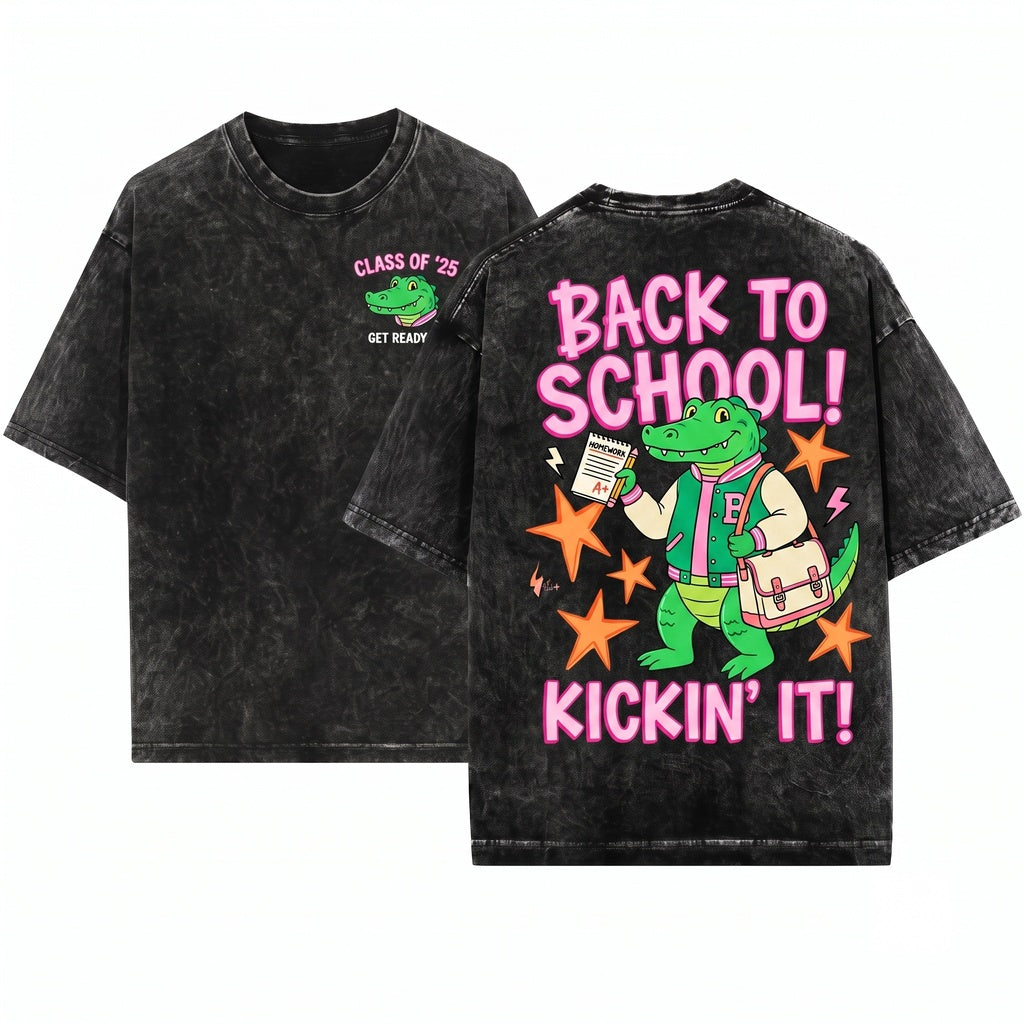 Funny Alligator Back to School Guess Who’s Teacher Gift Classroom Printed 2 Sides Unisex Wash T-Shirt