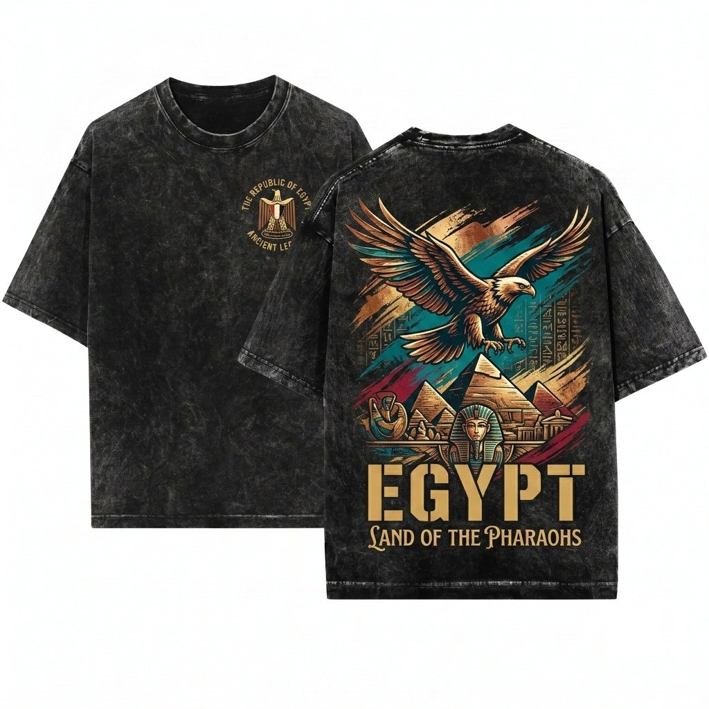 Egypt Patriotic Heritage Cultural National Souvenir Graphic Apparel Gift Unisex Wash T-Shirt