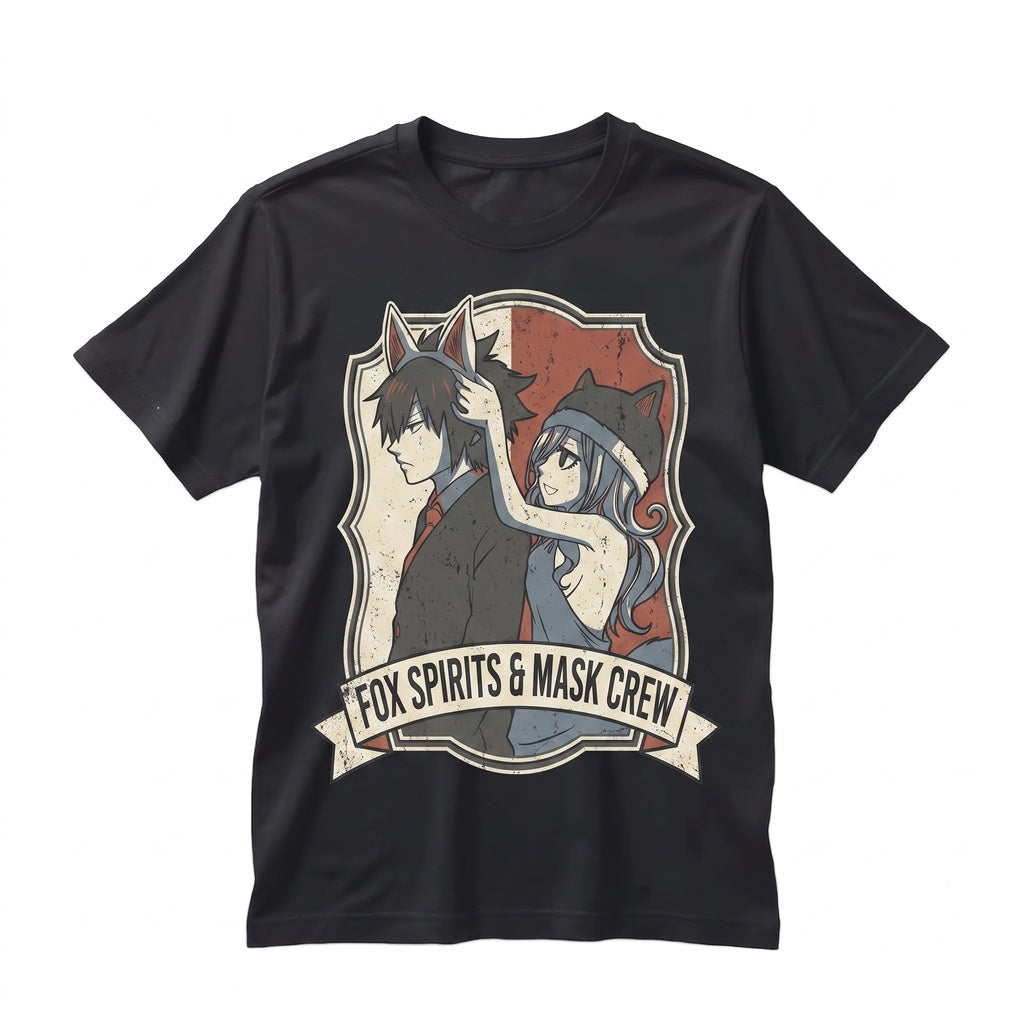 Natsu Dragneel Gray Fullbuster Gajeel Redfox Dragon Slayer Anime Guild Happy Graphic Unisex TShirt