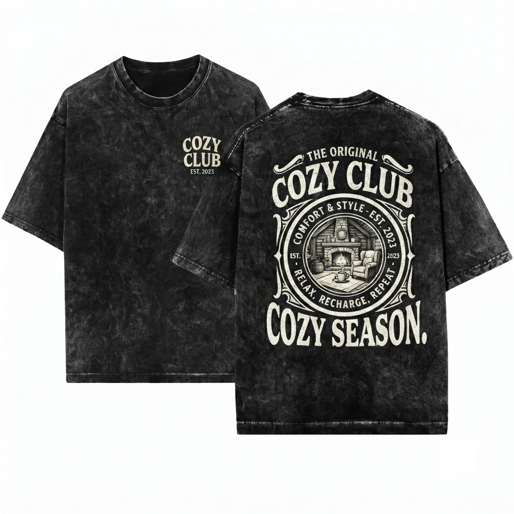 Cozy Fall Season Lightweight Minimalist Holiday Pullover Unisex Wash T-Shirt