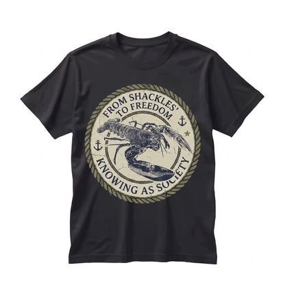 I Wish To Be Free Japanese Aesthetic Lobster Graphic Cotton Unisex TShirt