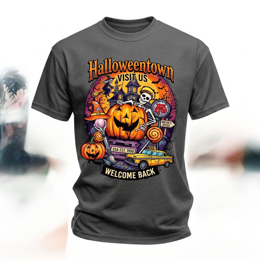 Vintage 1998 Est 90s Retro Halloween University Spooky Graphic Unisex TShirt