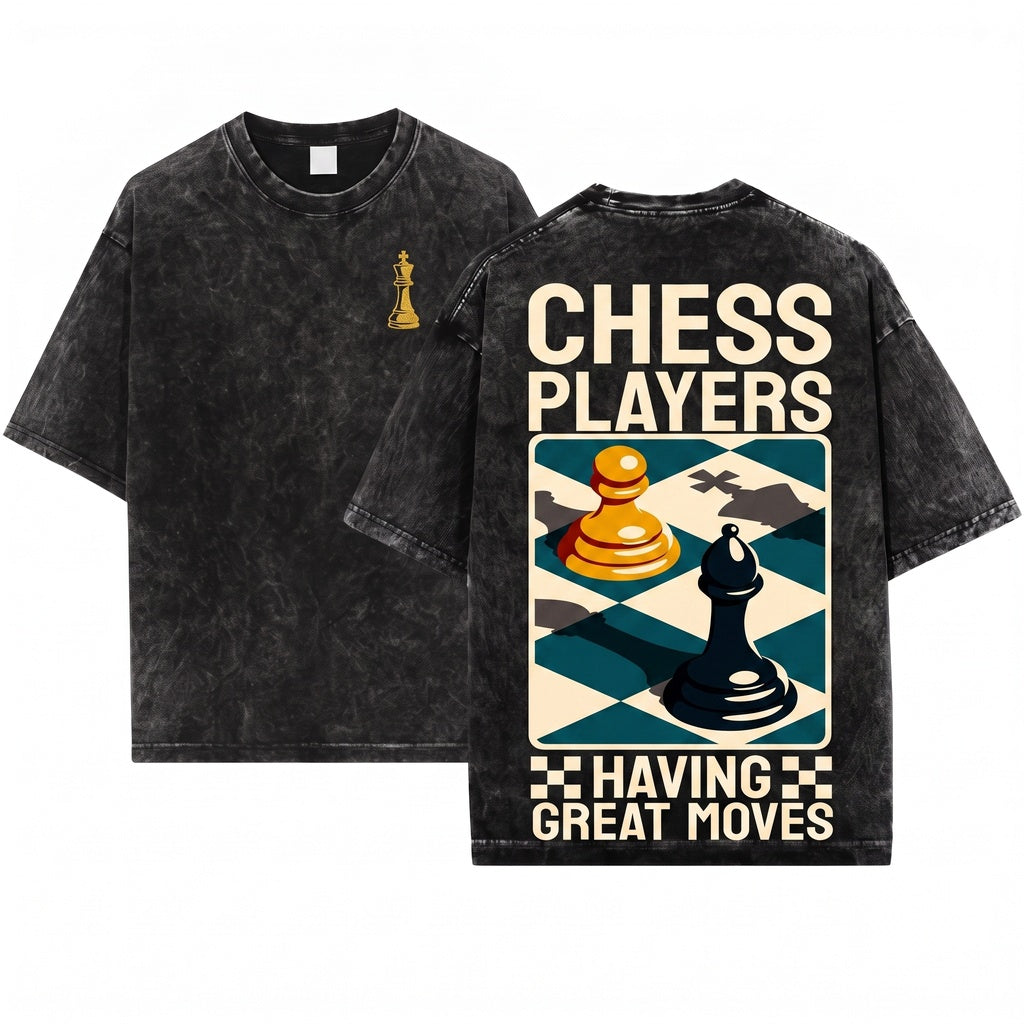 Funny Chess Player Great Moves Checkmate Strategy Gift Novelty Unisex Wash T-Shirt