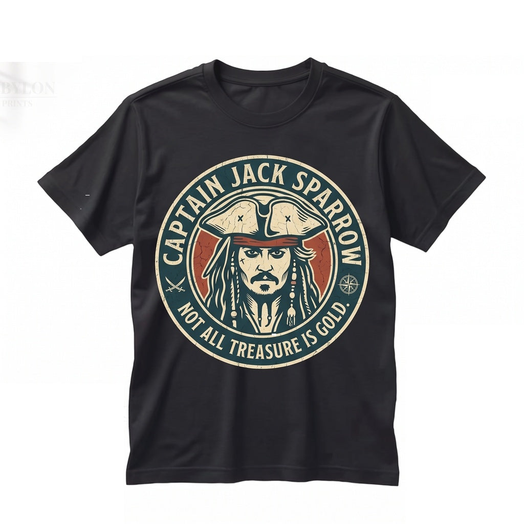 Vintage Pirate Captain Jack Graphic Theme Park Ride Unisex TShirt