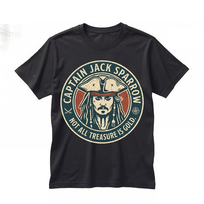 Vintage Pirate Captain Jack Graphic Theme Park Ride Unisex TShirt