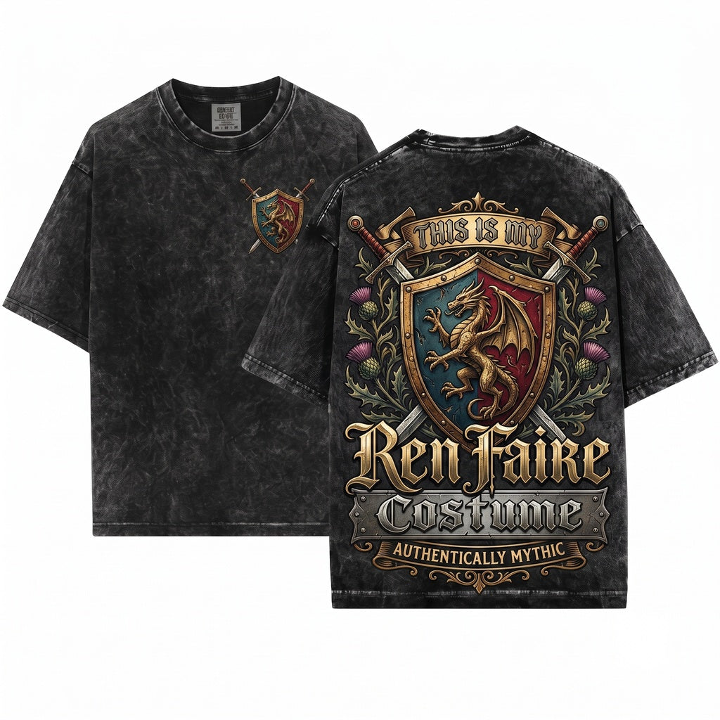 This Is My Renaissance Faire Costume Funny Medieval Festival Graphic Apparel Unisex Wash T-Shirt